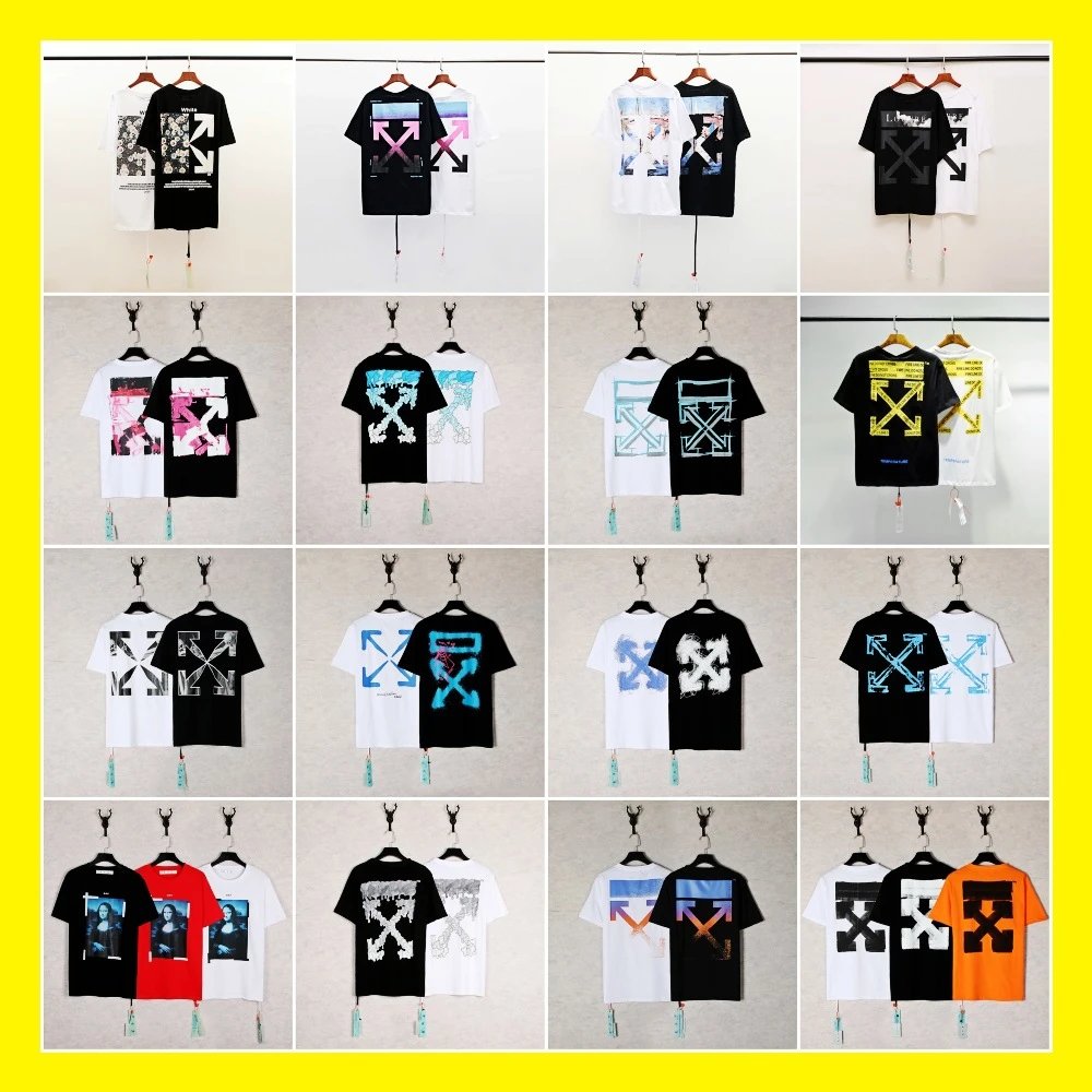 Classic gradient arrow dissolved graffiti cordon religious couple short-sleeved T-shirt  
