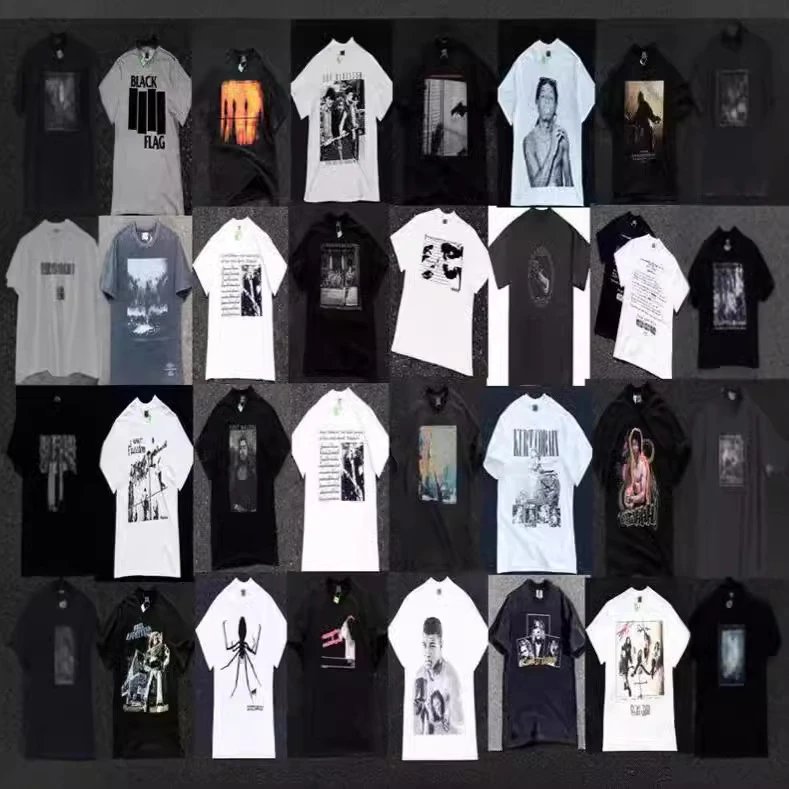 Short-sleeved American retro high street heavy washed and distressed loose couple version  