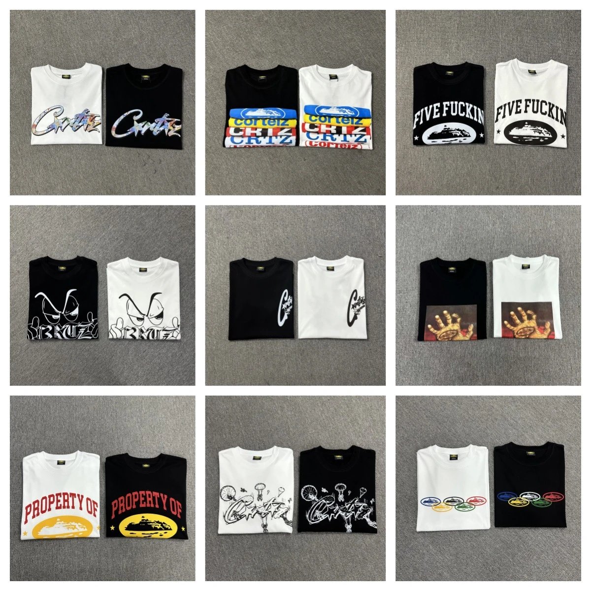 Short-sleeved phantom print T-shirt for couples  