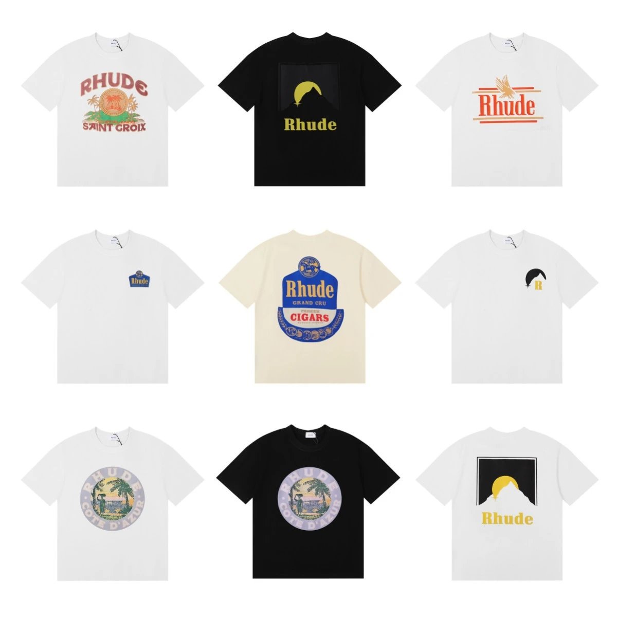 Short sleeve t-shirts for men and women high street half sleeves  