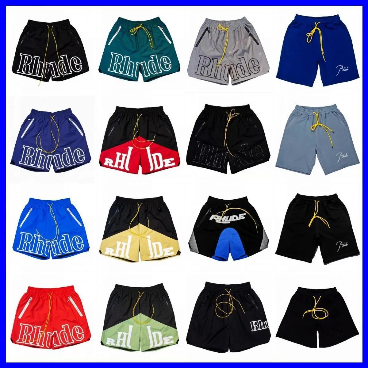 High street drawstring reflective beach basketball shorts for men and women  