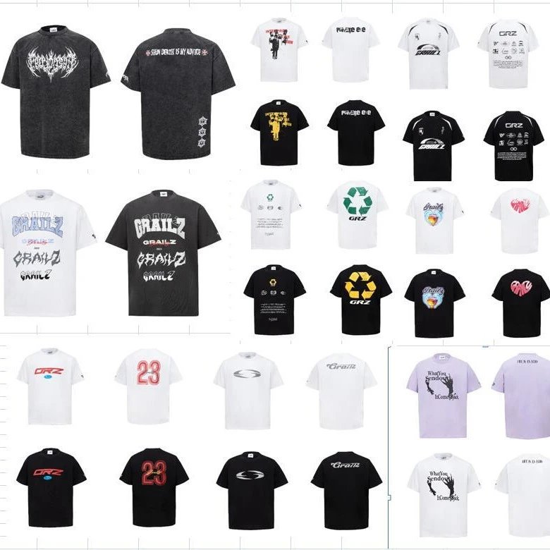 Short-sleeved high-street fashion men and women casual loose round neck retro couple T-shirts  