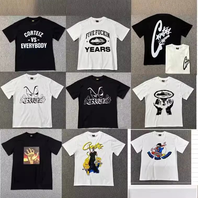 Trendy street time bomb colorful printed round neck short-sleeved T-shirt  